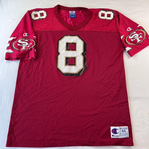 Champion San Francisco 49ers Jersey men’s 44 Steve Young #8 NFL Red Shirt - Picture 2 of 9